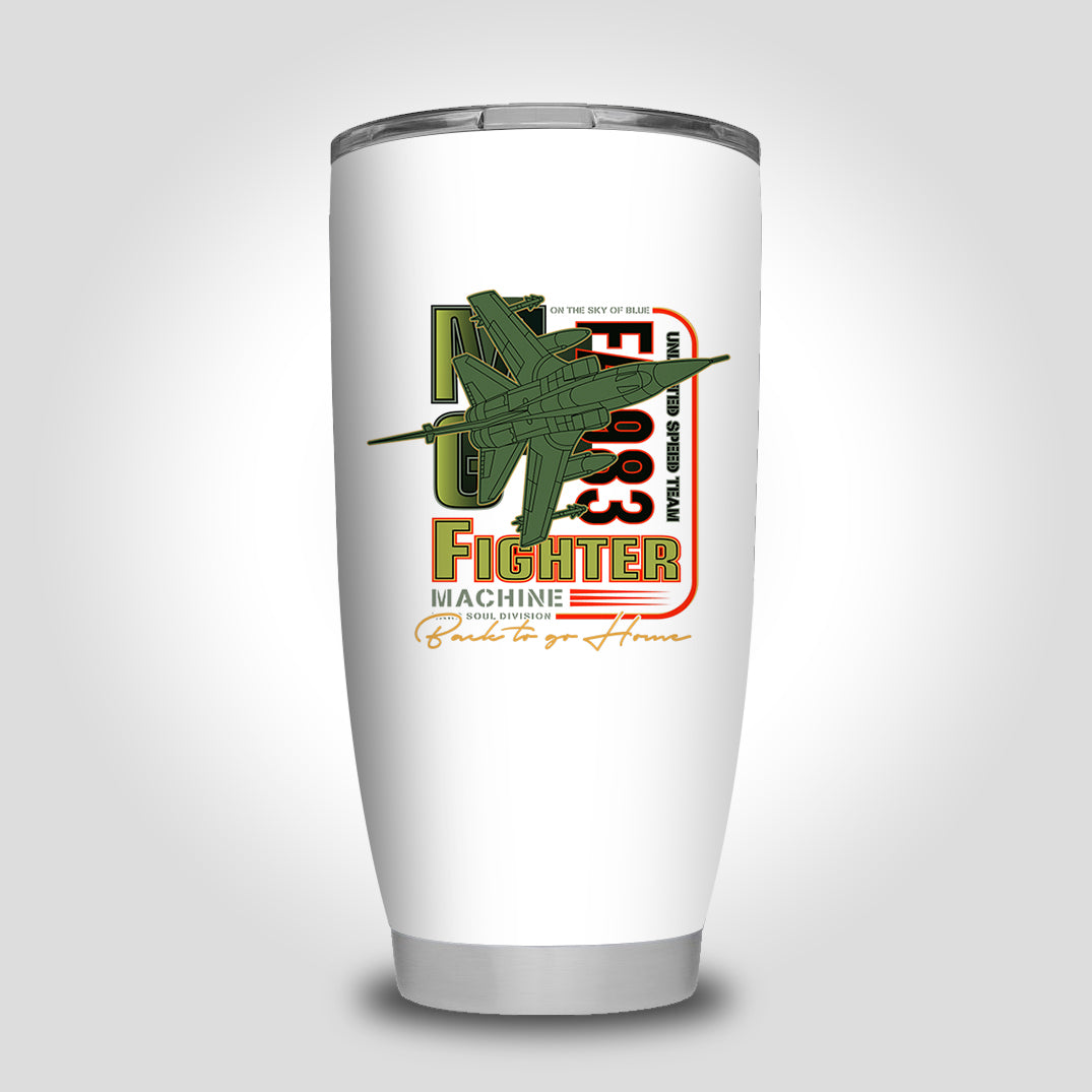 Fighter Machine Designed Tumbler Travel Mugs