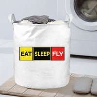 Thumbnail for Eat Sleep Fly (Colourful) Designed Laundry Baskets