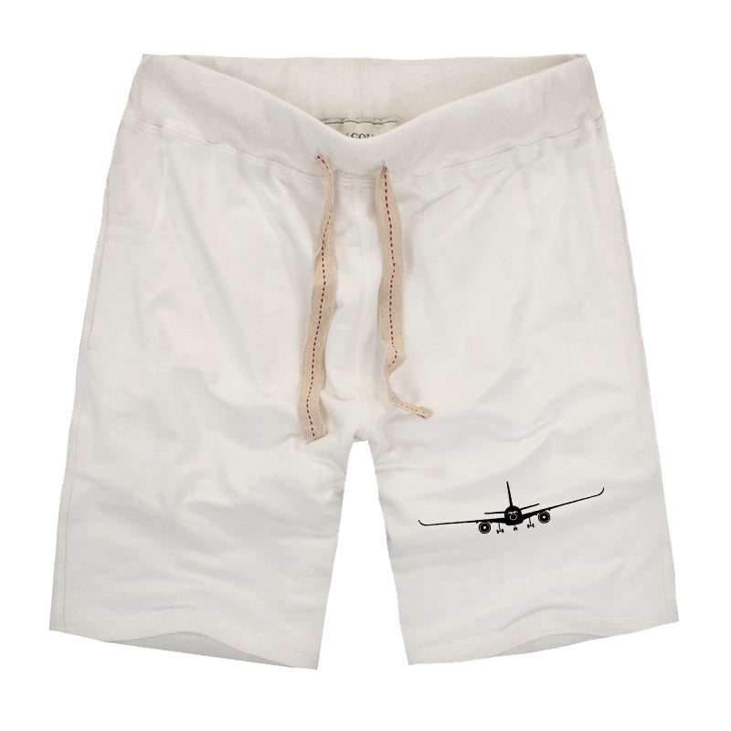 Airbus A350 Silhouette Designed Cotton Shorts