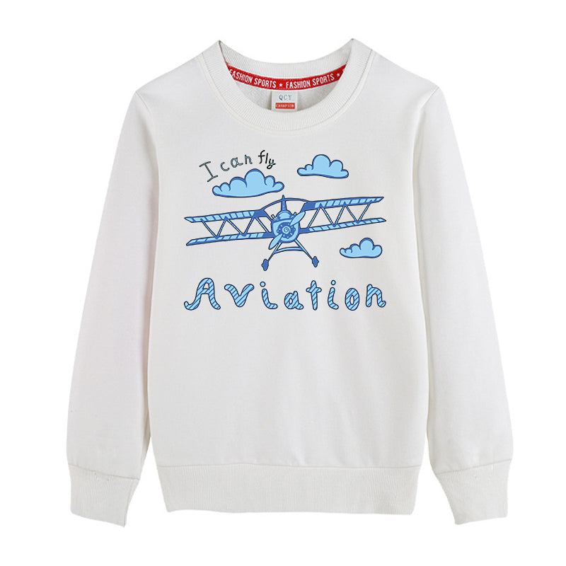 I Can Fly & Aviation Designed "CHILDREN" Sweatshirts