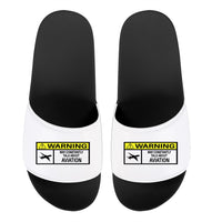 Thumbnail for Warning May Constantly Talk About Aviation Designed Sport Slippers