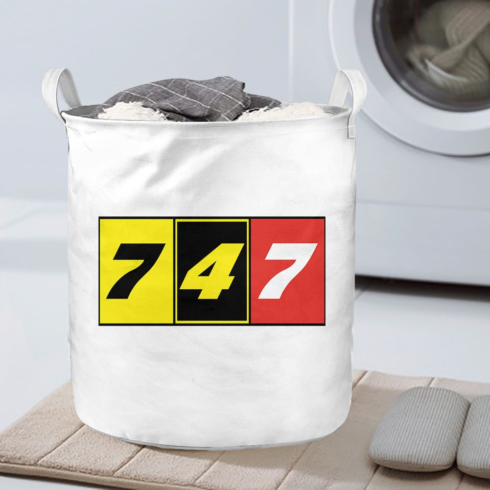 Flat Colourful 747 Designed Laundry Baskets
