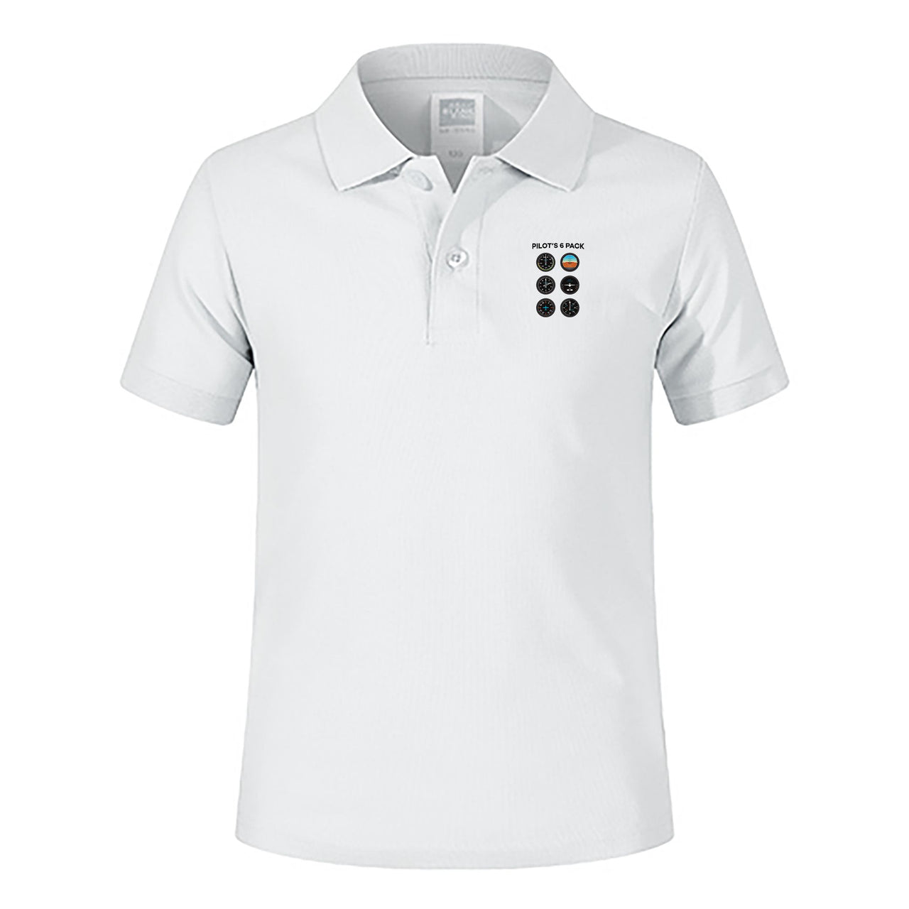 Pilot's 6 Pack Designed Children Polo T-Shirts