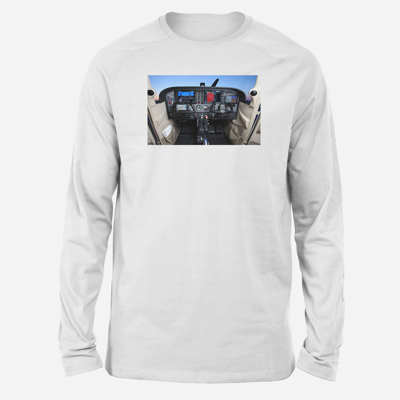Cessna 172 Cockpit Designed Long-Sleeve T-Shirts