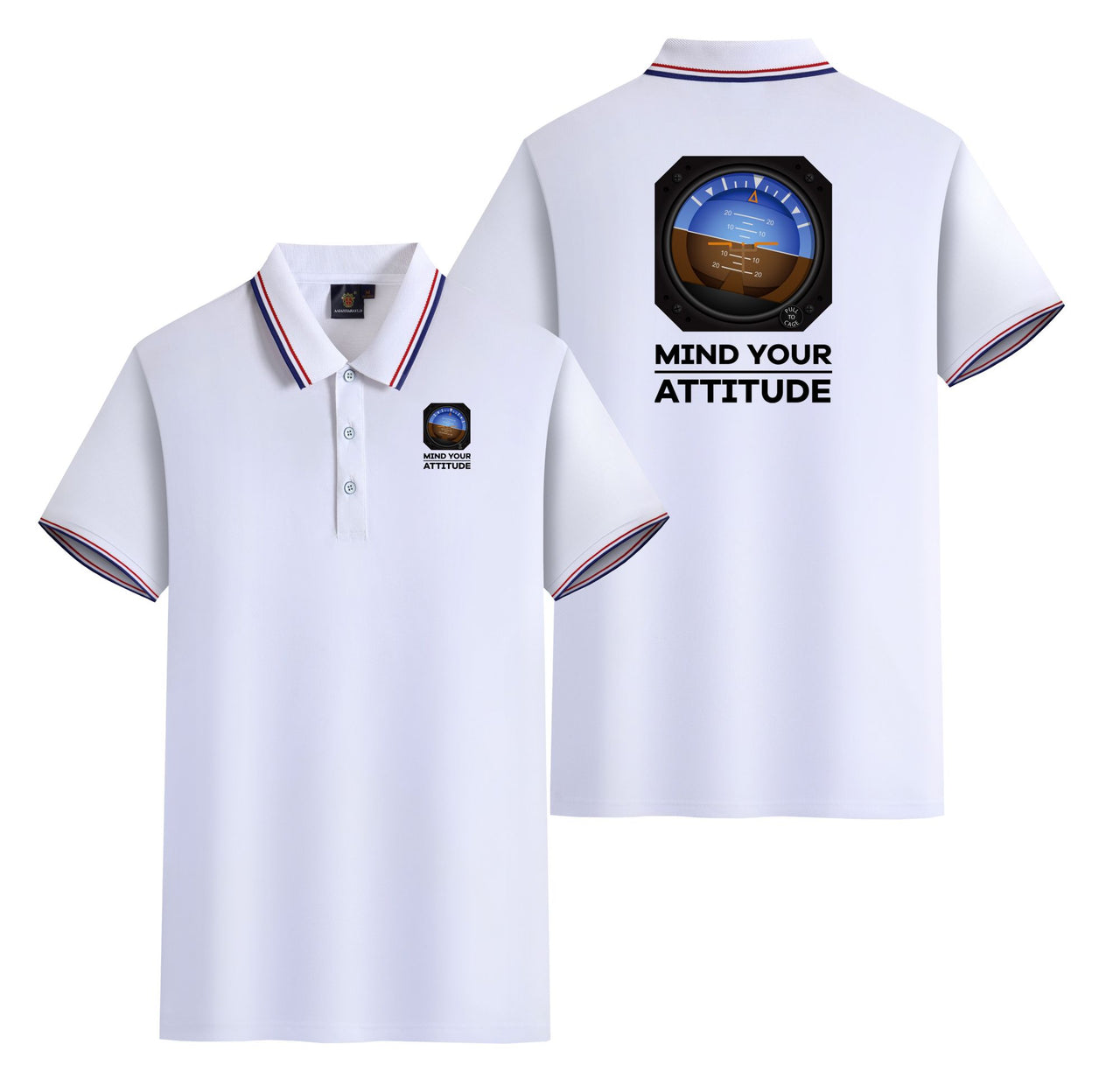Mind Your Attitude Designed Stylish Polo T-Shirts (Double-Side)