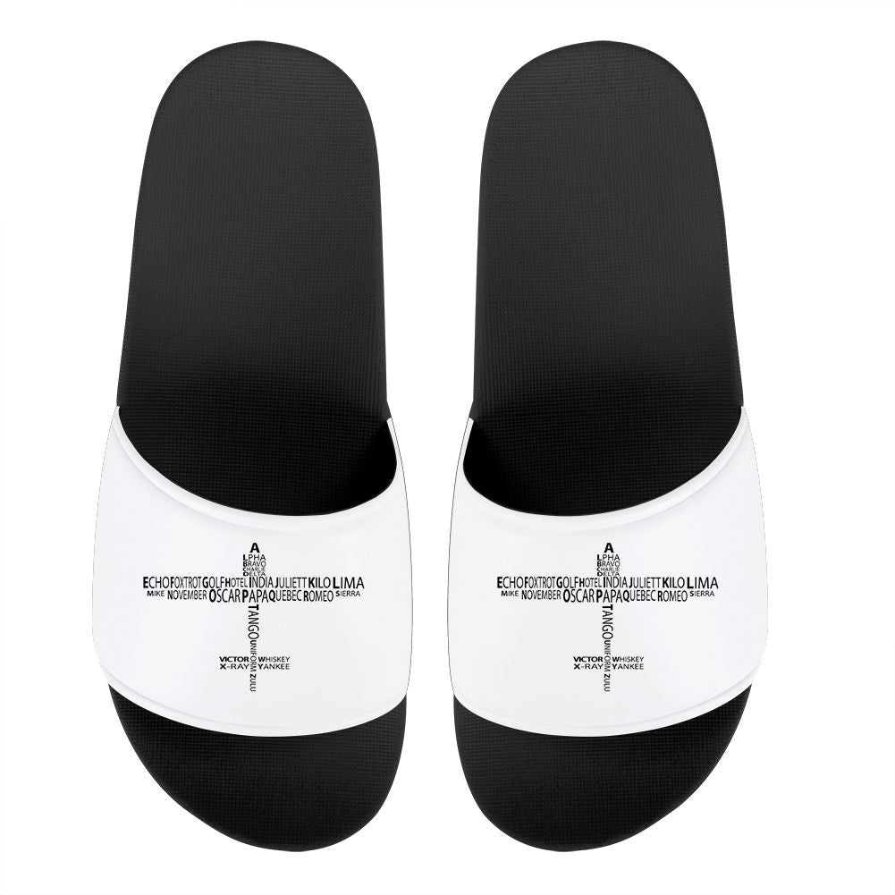 Propeller Shape Aviation Alphabet Designed Sport Slippers