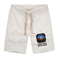 Thumbnail for Mind Your Attitude Designed Cotton Shorts