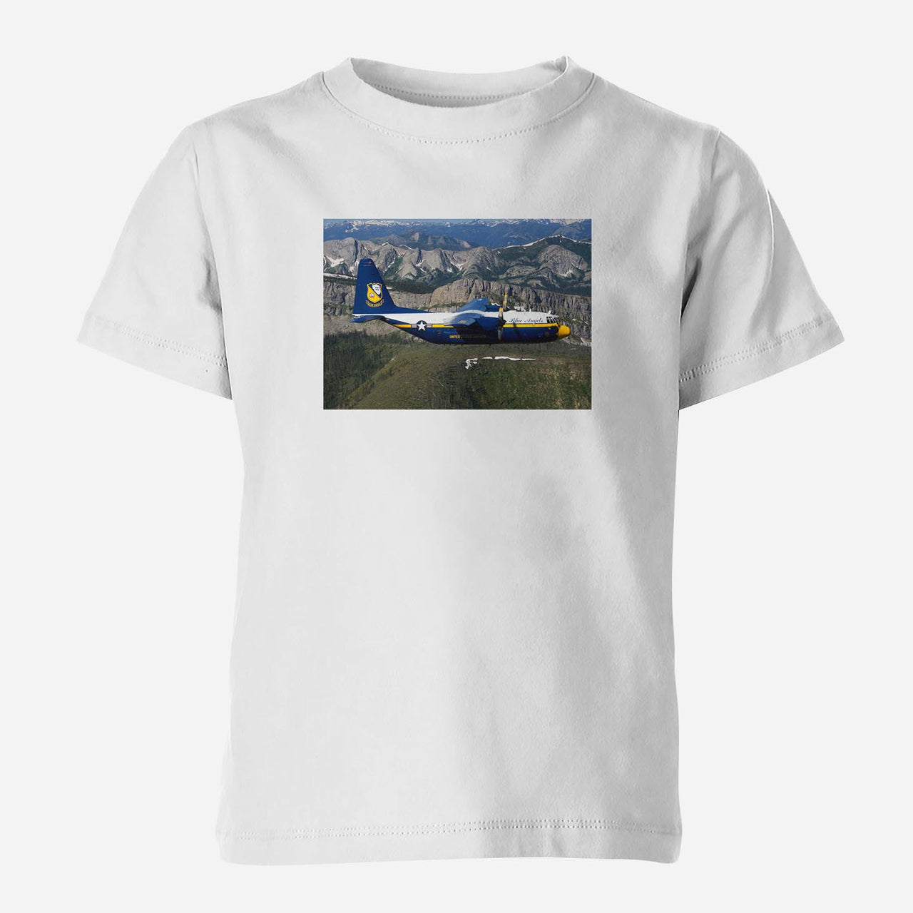 Amazing View with Blue Angels Aircraft Designed Children T-Shirts