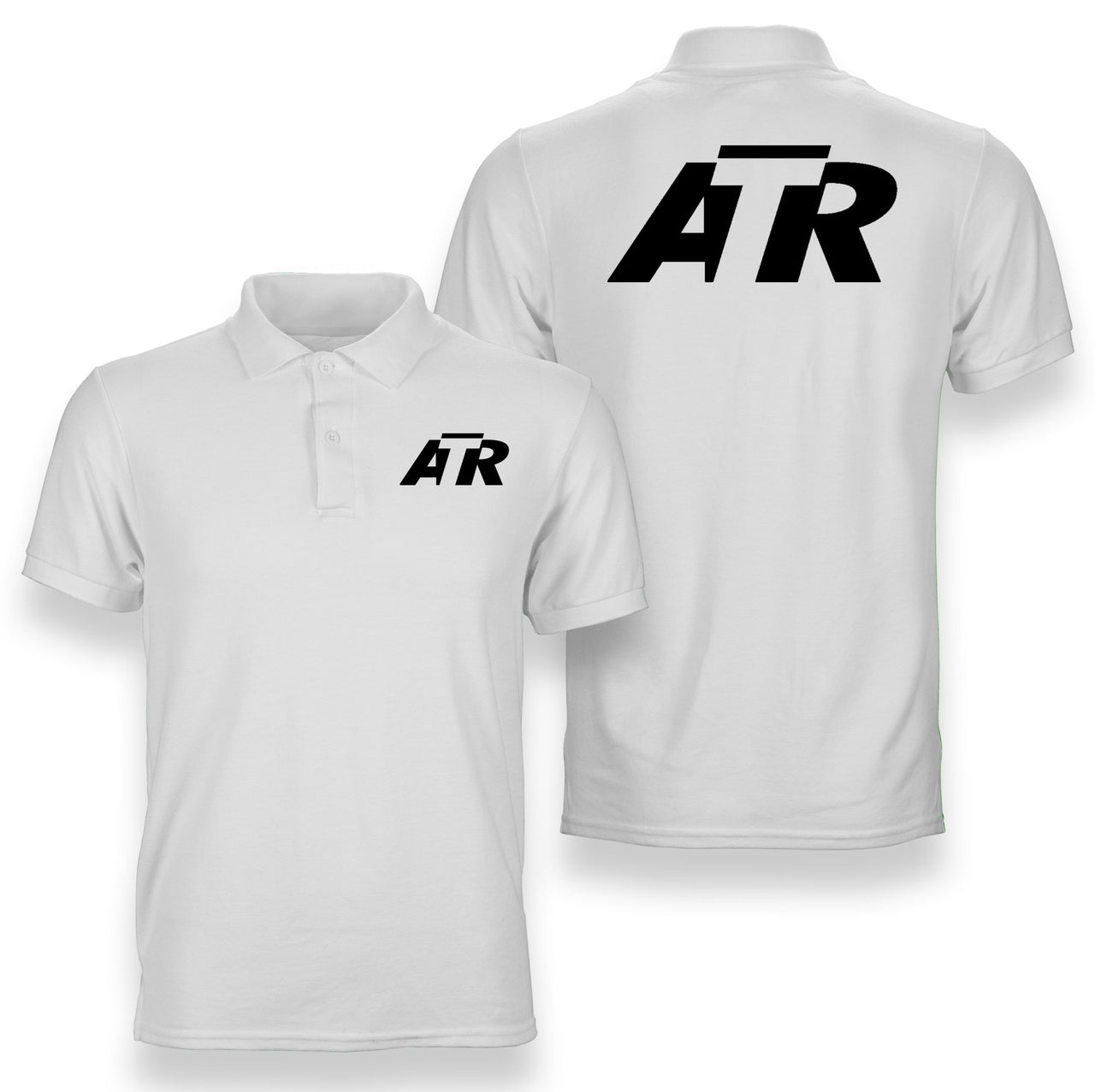 ATR & Text Designed Double Side Polo T-Shirts