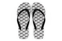 Thumbnail for 757 Flat Text Designed Slippers (Flip Flops)