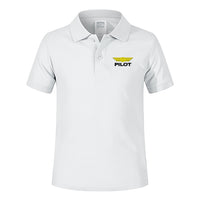 Thumbnail for Pilot & Badge Designed Children Polo T-Shirts