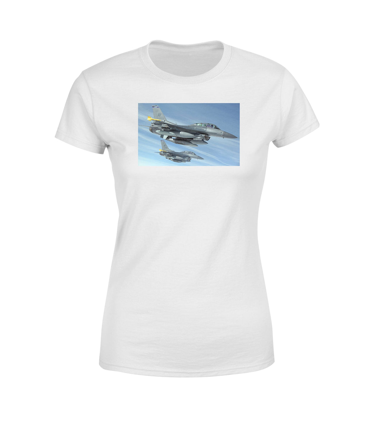 Two Fighter Jets  Designed Women T-Shirts