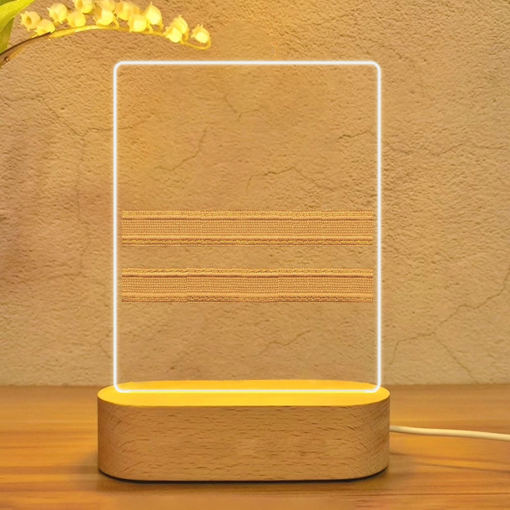 Pilot Epaulette 2 Lines Designed Night Lamp