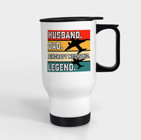 Thumbnail for Husband & Dad & Aircraft Mechanic & Legend Designed Travel Mugs (With Holder)