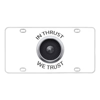 Thumbnail for In Thrust We Trust Designed Metal (License) Plates