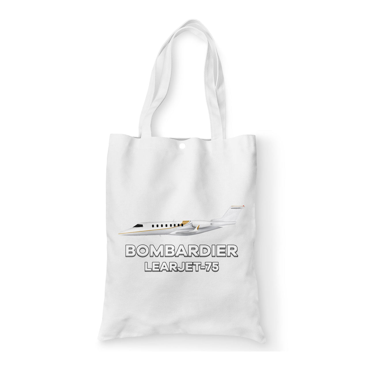 The Bombardier Learjet 75 Designed Tote Bags
