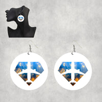 Thumbnail for Supermen of The Skies (Sunrise) Designed Wooden Drop Earrings