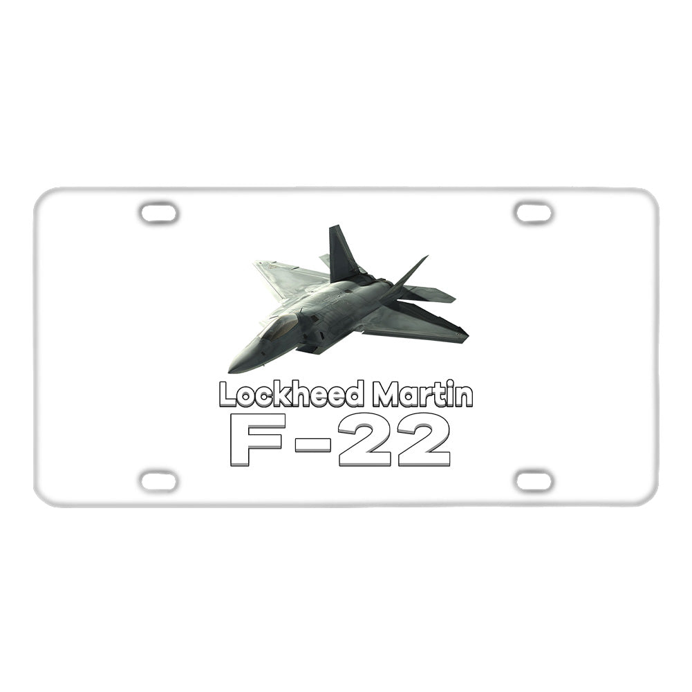 The Lockheed Martin F22 Designed Metal (License) Plates