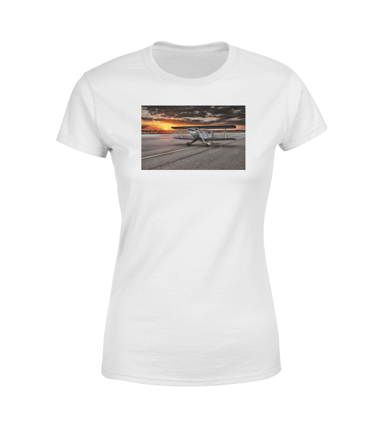 Beautiful Show Airplane Designed Women T-Shirts