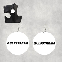 Thumbnail for Gulfstream & Text Designed Wooden Drop Earrings
