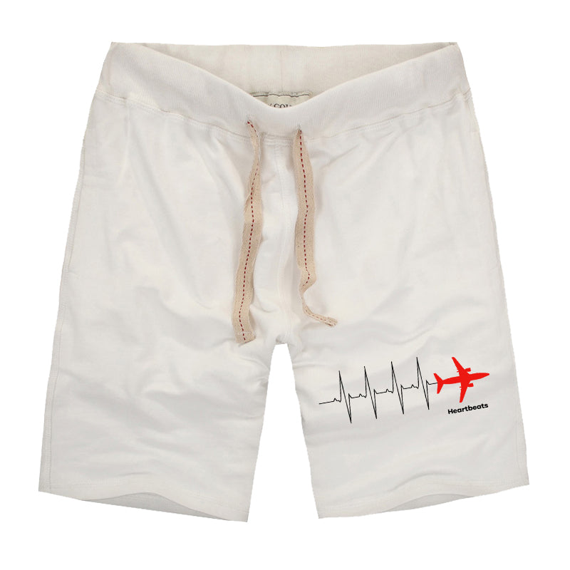 Aviation Heartbeats Designed Cotton Shorts