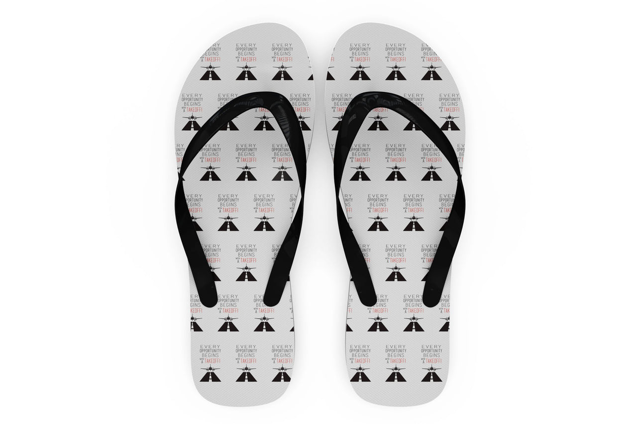 Every Opportunity Designed Slippers (Flip Flops)