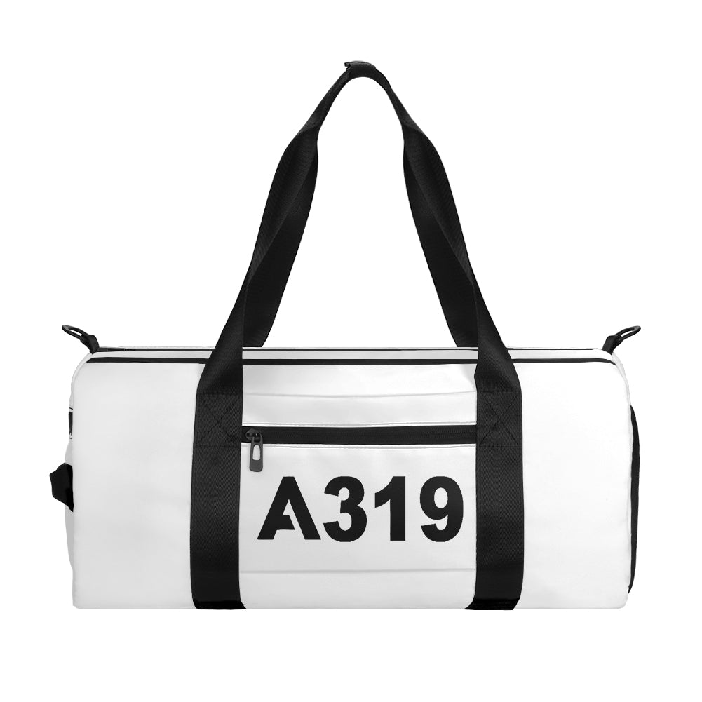 A319 Flat Text Designed Sports Bag