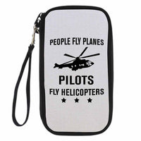 Thumbnail for People Fly Planes Pilots Fly Helicopters Designed Travel Cases & Wallets