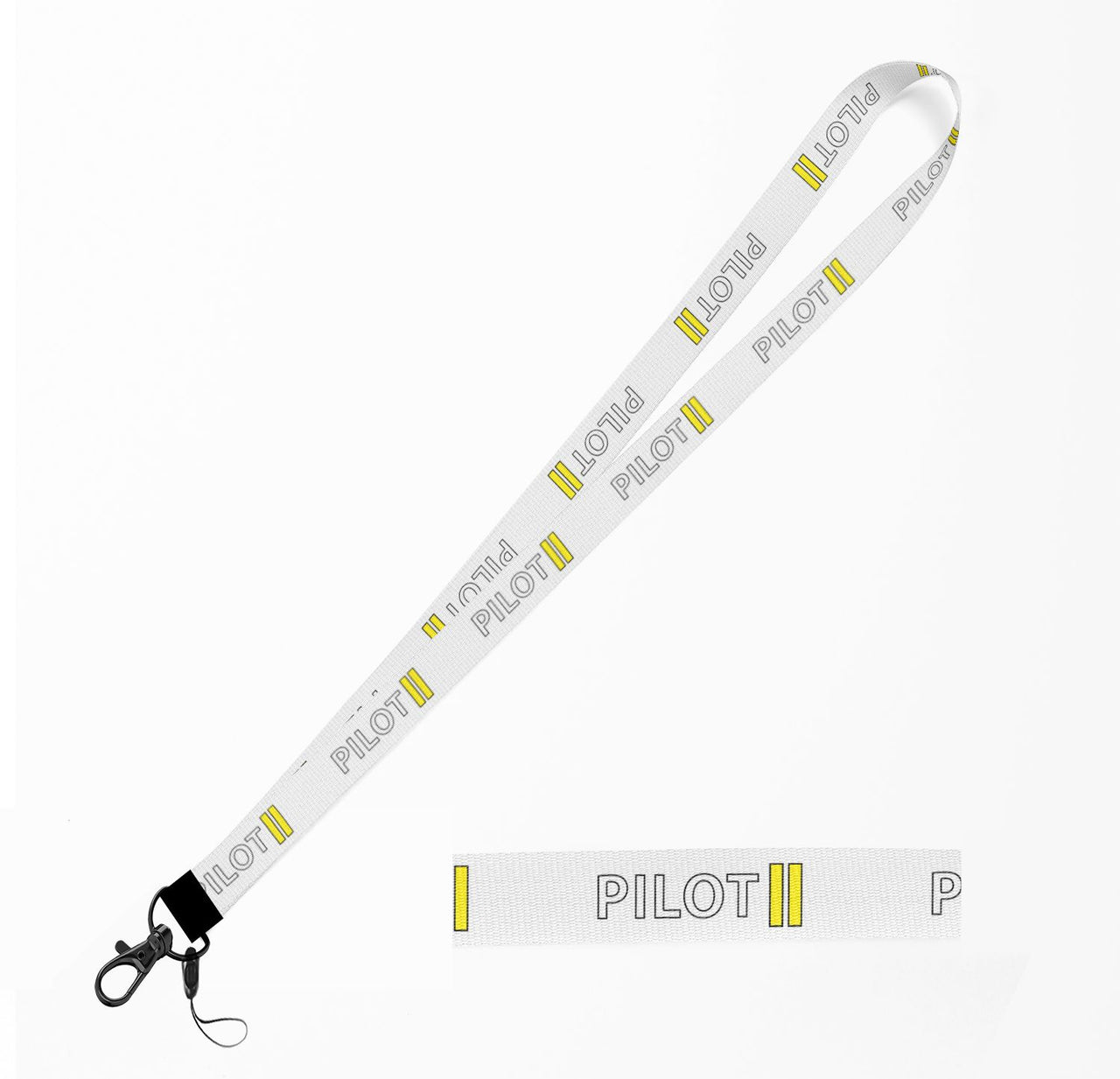 Pilot & Stripes (2 Lines) Designed Lanyard & ID Holders
