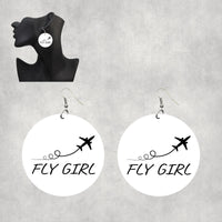 Thumbnail for Just Fly It & Fly Girl Designed Wooden Drop Earrings