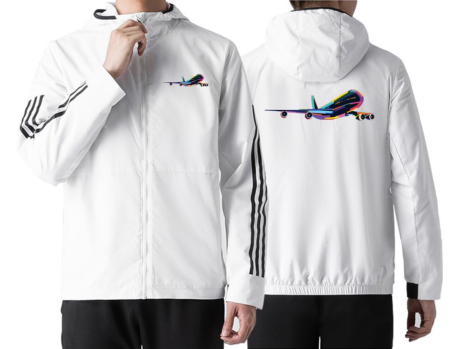 Multicolor Airplane Designed Sport Style Jackets