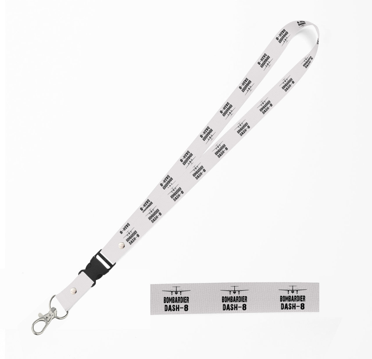 Bombardier Dash-8 & Plane Designed Detachable Lanyard & ID Holders