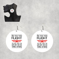 Thumbnail for Once You've Tasted Flight Designed Wooden Drop Earrings