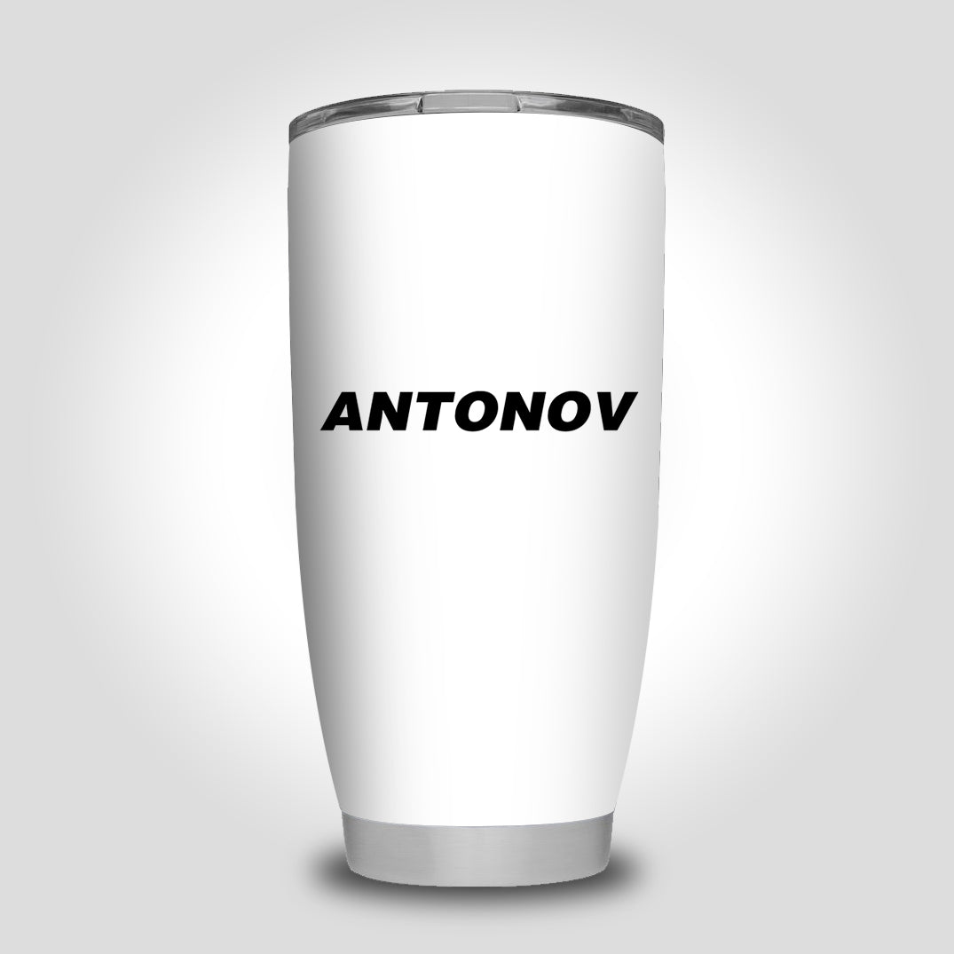 Antonov & Text Designed Tumbler Travel Mugs