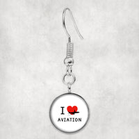 Thumbnail for I Love Aviation Designed Earrings