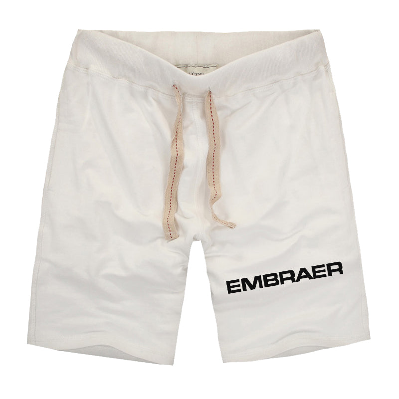 Embraer & Text Designed Cotton Shorts