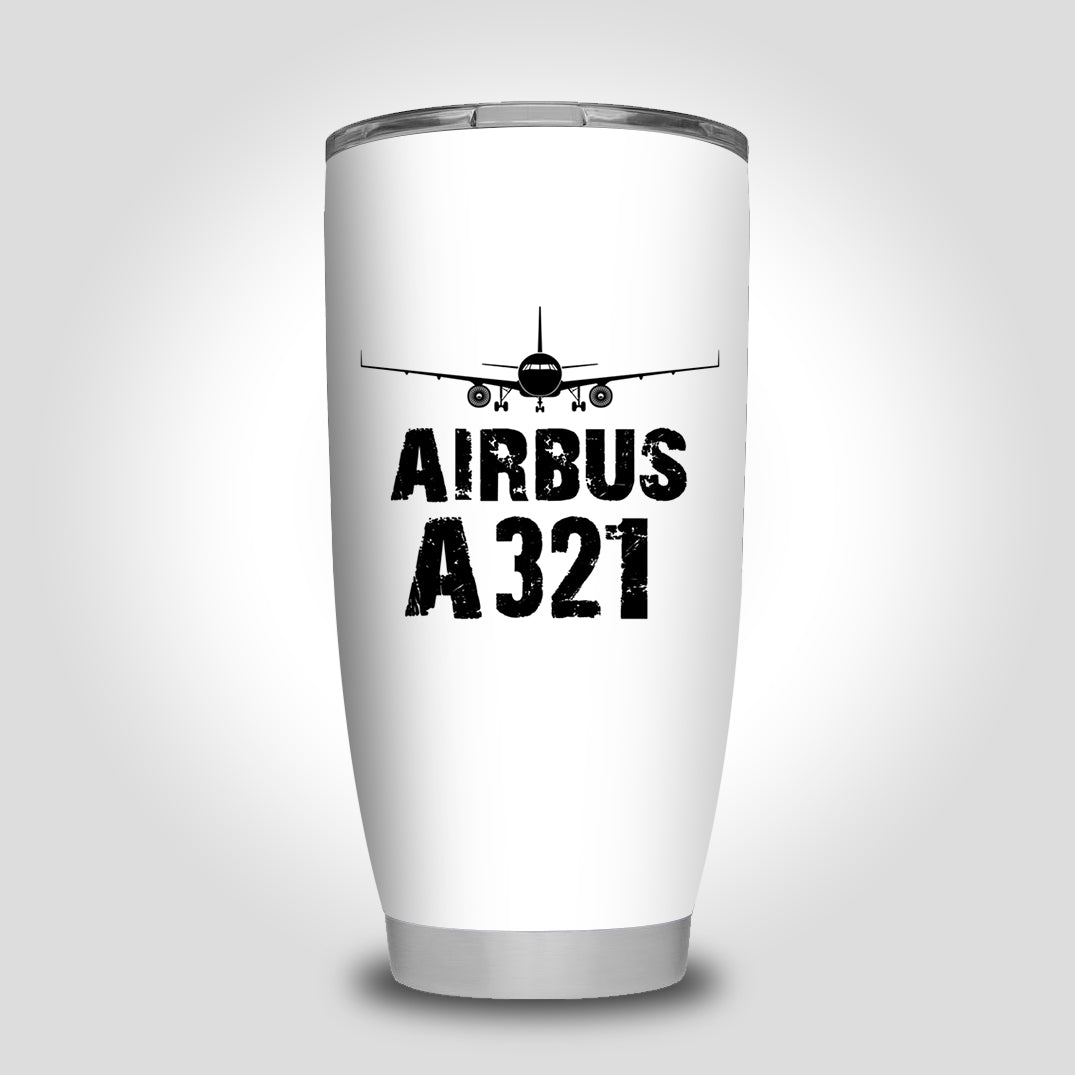 Airbus A321 & Plane Designed Tumbler Travel Mugs