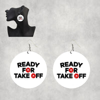 Thumbnail for Ready For Takeoff Designed Wooden Drop Earrings