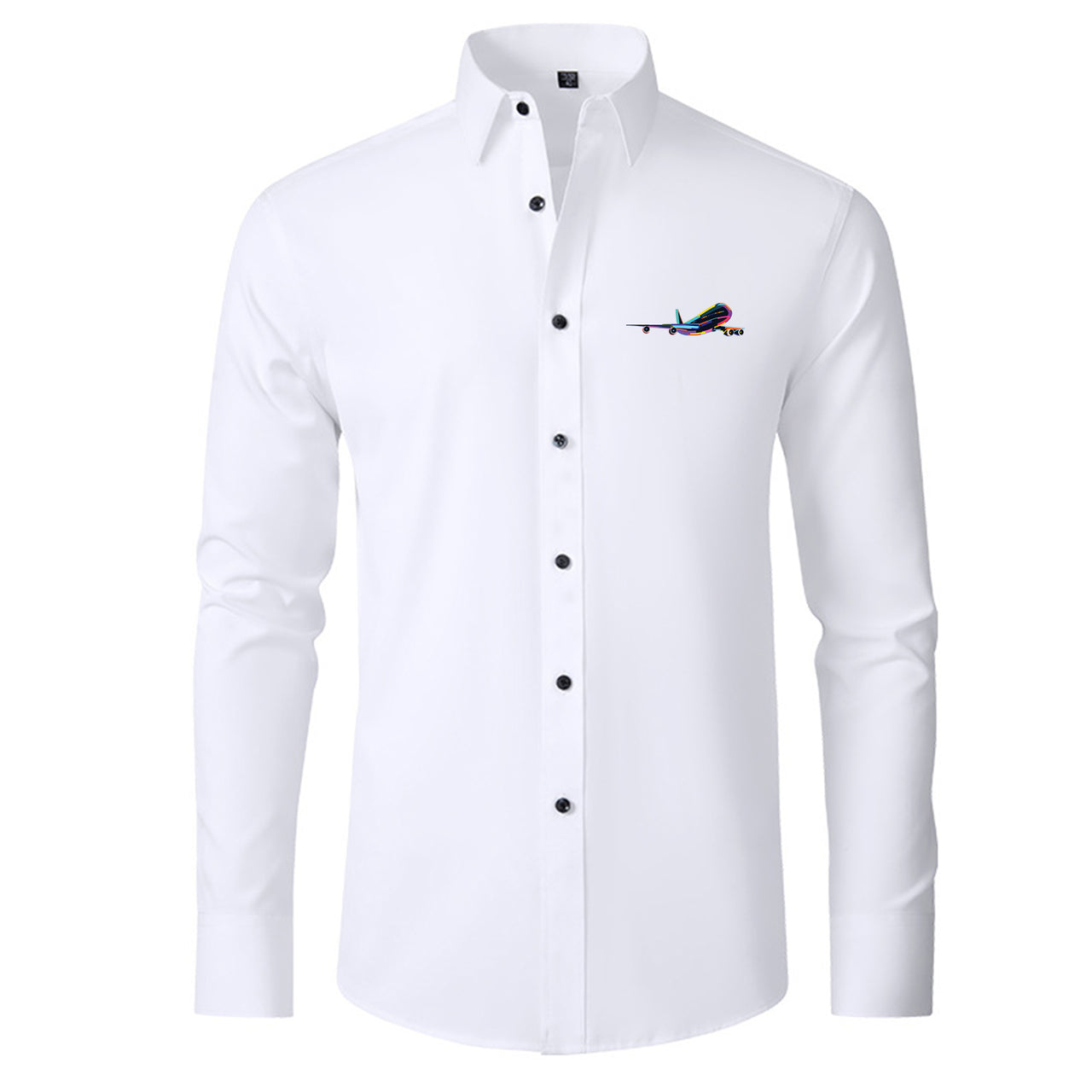 Multicolor Airplane Designed Long Sleeve Shirts