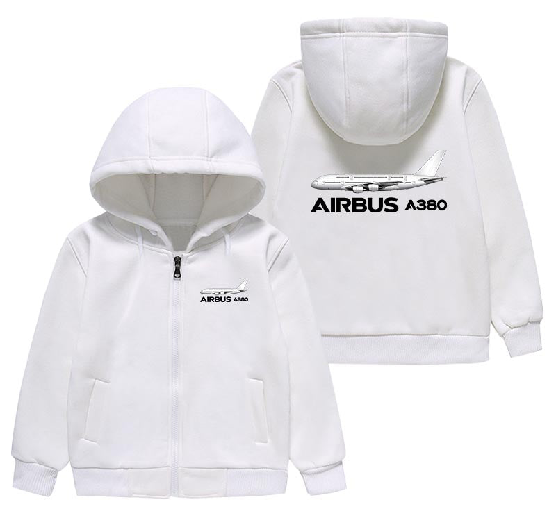 The Airbus A380 Designed "CHILDREN" Zipped Hoodies