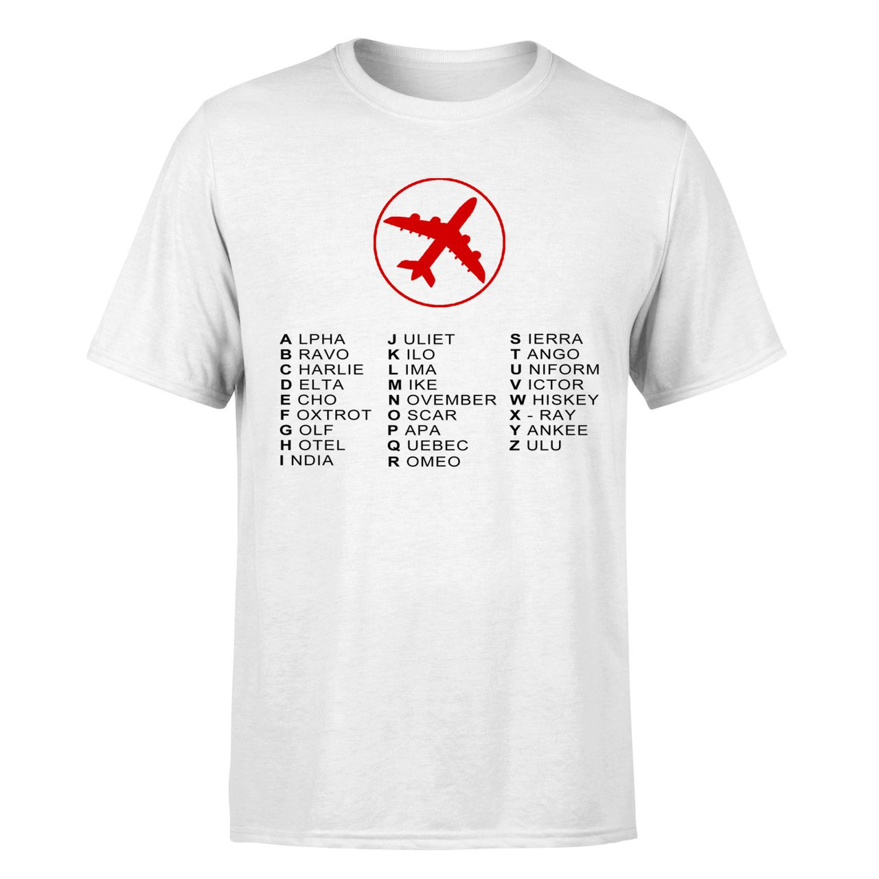 Aviation Alphabet 2 Designed T-Shirts