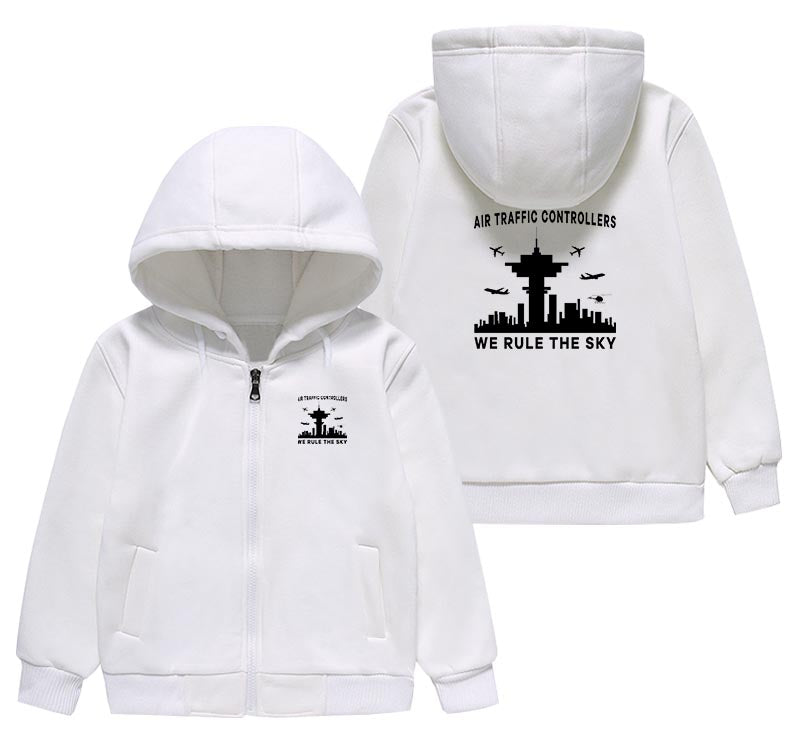Air Traffic Controllers - We Rule The Sky Designed "CHILDREN" Zipped Hoodies