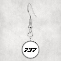 Thumbnail for 737 Flat Text Designed Earrings