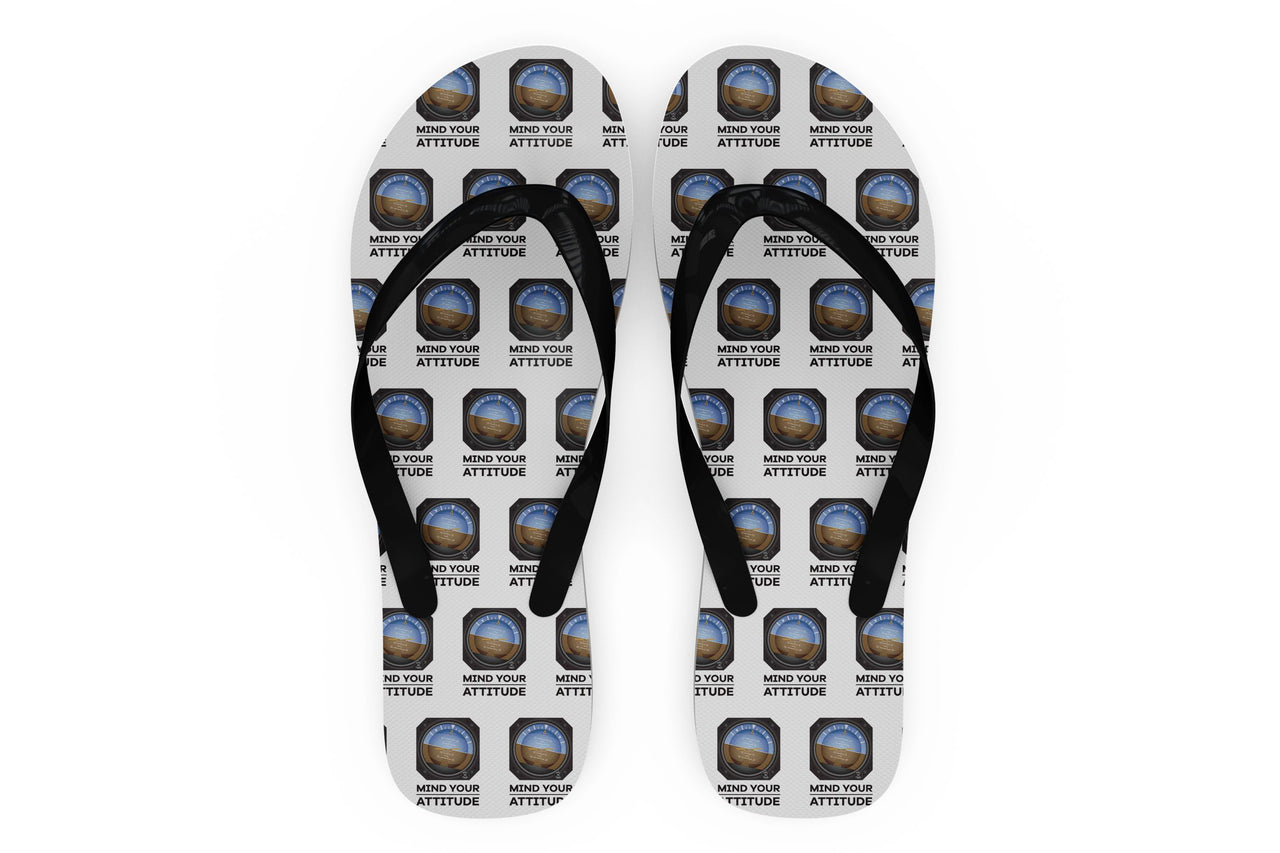 Mind Your Attitude Designed Slippers (Flip Flops)