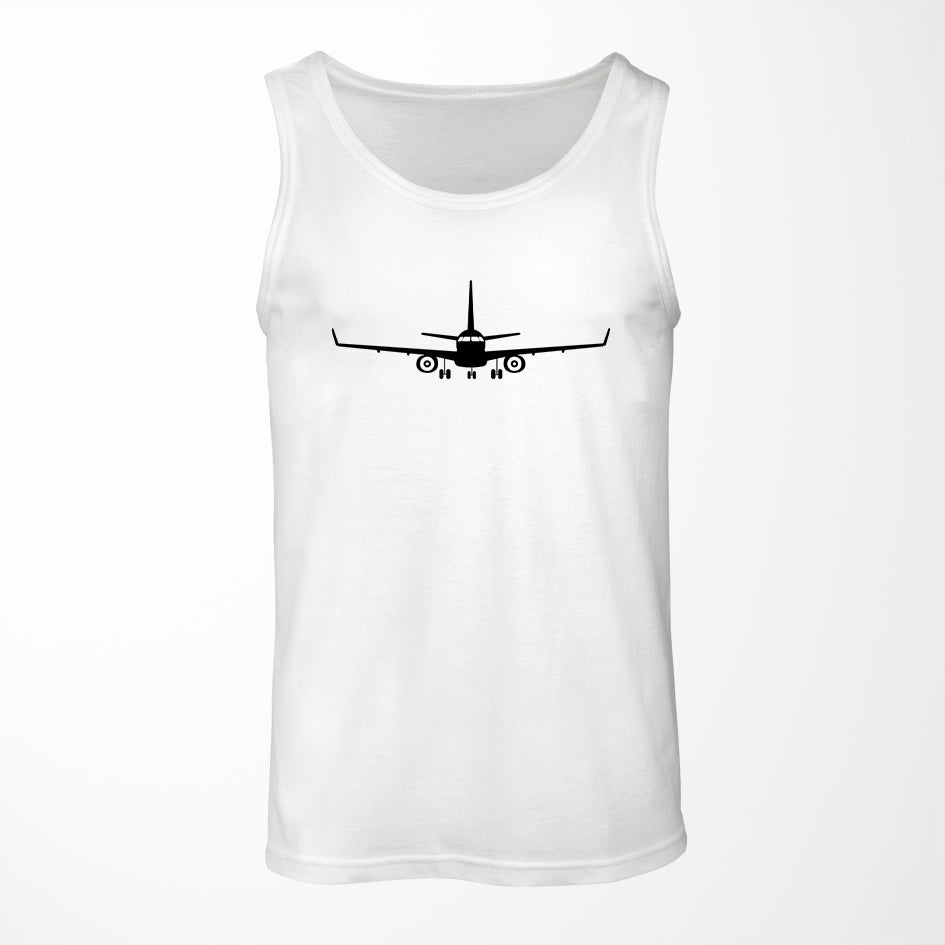 Embraer E-190 Silhouette Plane Designed Tank Tops