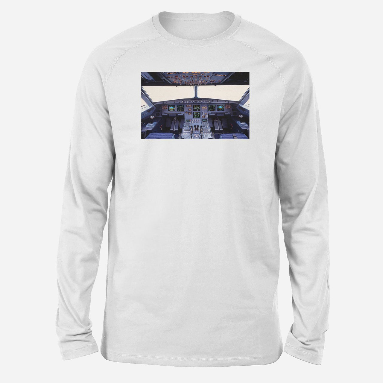 Airbus A320 Cockpit (Wide) Designed Long-Sleeve T-Shirts