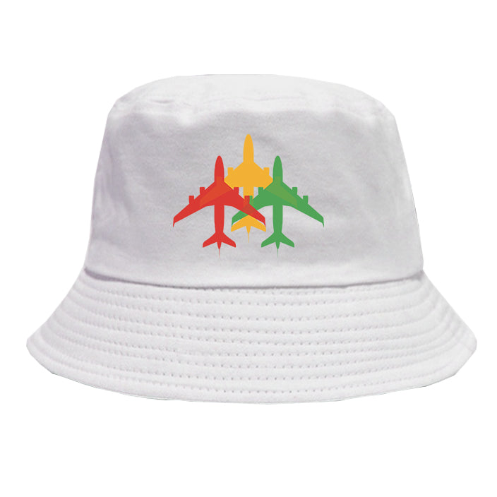 Colourful 3 Airplanes Designed Summer & Stylish Hats