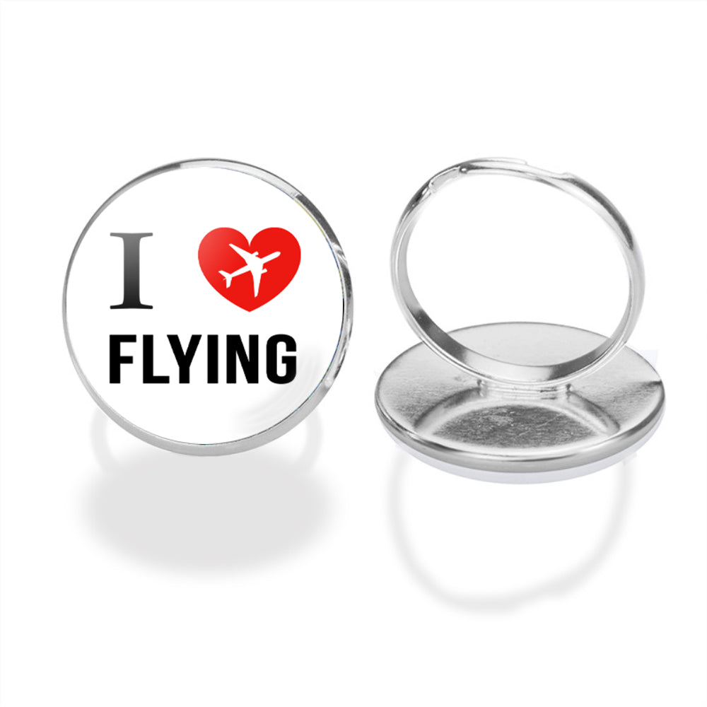 I Love Flying Designed Rings