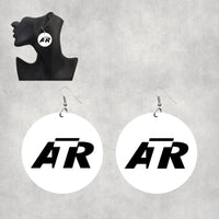 Thumbnail for ATR & Text Designed Wooden Drop Earrings