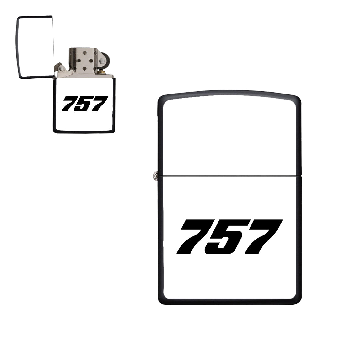 757 Flat Text Designed Metal Lighters